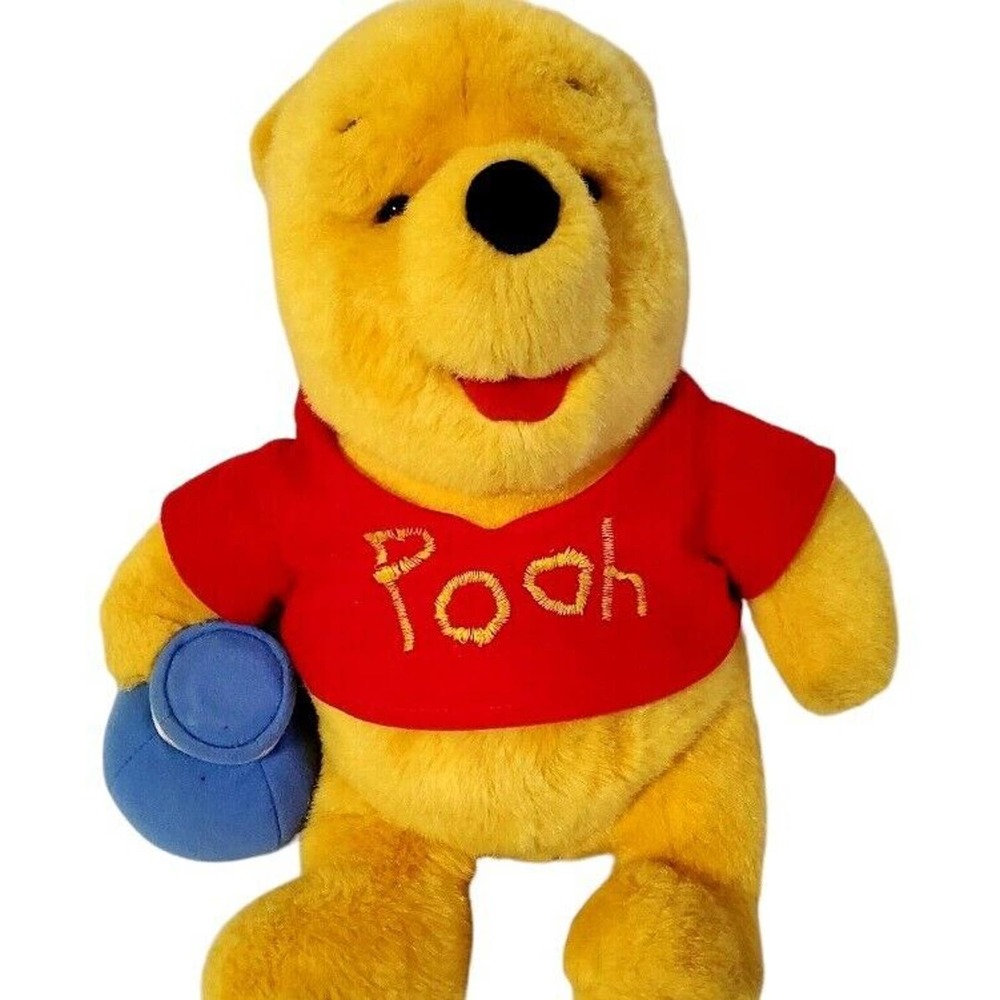 Vintage Pooh Bear Plush Mattel 1994 Stuffed Animal Disney Honey Pot